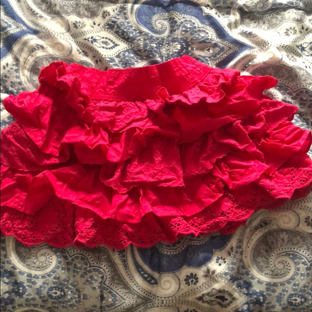 HOLLISTER PINK RUFFLE SKIRT